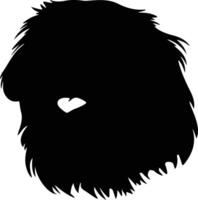 pekingese silhouet portret vector