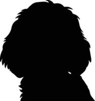 Portugees water hond silhouet portret vector