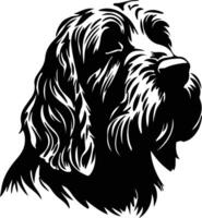 spinon italiano silhouet portret vector