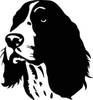 welsh springer spaniel silhouet portret vector