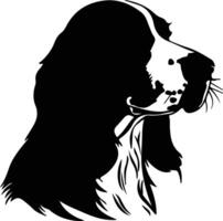 welsh springer spaniel silhouet portret vector