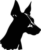 xoloitzcuintli Mexicaans haarloos hond silhouet portret vector