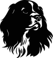 Engels speelgoed- spaniel silhouet portret vector