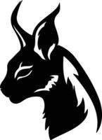 caracal silhouet portret vector