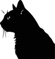 chartreux kat silhouet portret vector