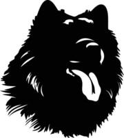 chow chow silhouet portret vector