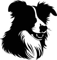 collie silhouet portret vector