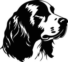 klungel spaniel silhouet portret vector