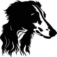 borzoi silhouet portret vector