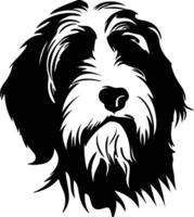 gebaard collie silhouet portret vector