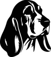 basset hond silhouet portret vector