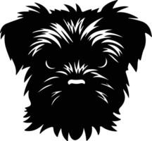 affenpinscher puppy silhouet portret vector