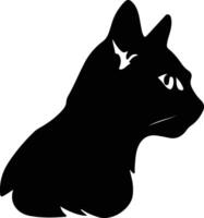 Amerikaans draadhaar kat silhouet portret vector