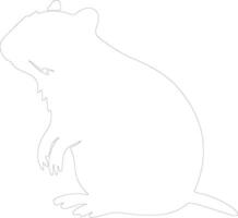 agouti schets silhouet vector