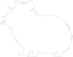 cavy schets silhouet vector