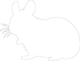 chinchilla schets silhouet vector