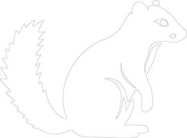 coati schets silhouet vector