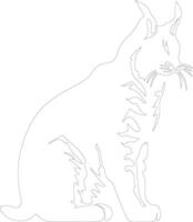 bobcat schets silhouet vector