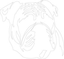bulldog schets silhouet vector