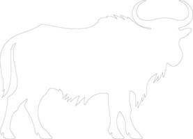 GNU schets silhouet vector