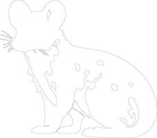 oostelijk quoll schets silhouet vector