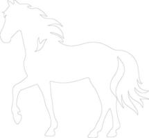 paard schets silhouet vector