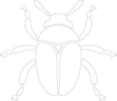 junibug schets silhouet vector