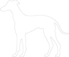 windhond schets silhouet vector