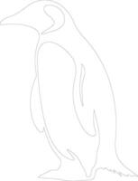 pinguïn schets silhouet vector