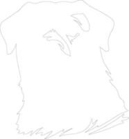 rottweiler schets silhouet vector