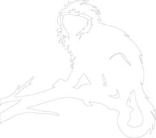 tamarin schets silhouet vector