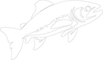 forel schets silhouet vector