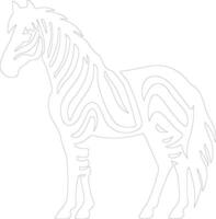 quagga schets silhouet vector