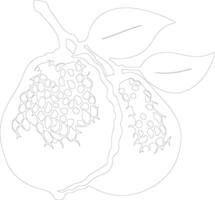 ugli fruit schets silhouet vector