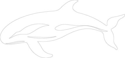 walvis schets silhouet vector