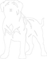 bullmastiff schets silhouet vector