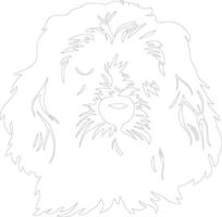 cockapoo schets silhouet vector