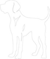 redbone coonhound schets silhouet vector