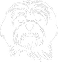 shih tzu schets silhouet vector