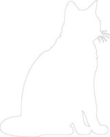 Duitse rex kat schets silhouet vector