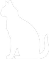 Bombay kat schets silhouet vector