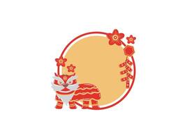 Chinese ornament kader achtergrond illustratie vector