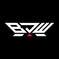 bjw brief logo vector ontwerp, bjw gemakkelijk en modern logo. bjw luxueus alfabet ontwerp