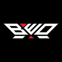 bwo brief logo vector ontwerp, bwo gemakkelijk en modern logo. bwo luxueus alfabet ontwerp