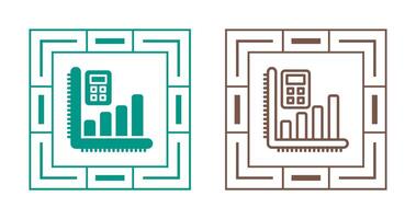 rekenmachine met diagram vector icoon