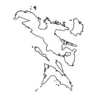 bicol regio kaart, administratief divisie van Filippijnen. vector illustratie.