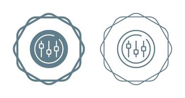 muziek- equalizer cirkel vector icoon