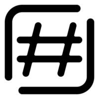 hashtag vector icoon