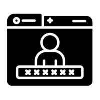 login vector pictogram