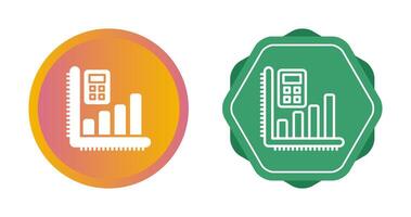 rekenmachine met diagram vector icoon